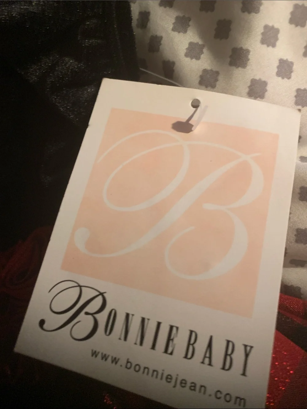 Bonnie Baby Black Velvet Top with Red Plaid Skirt